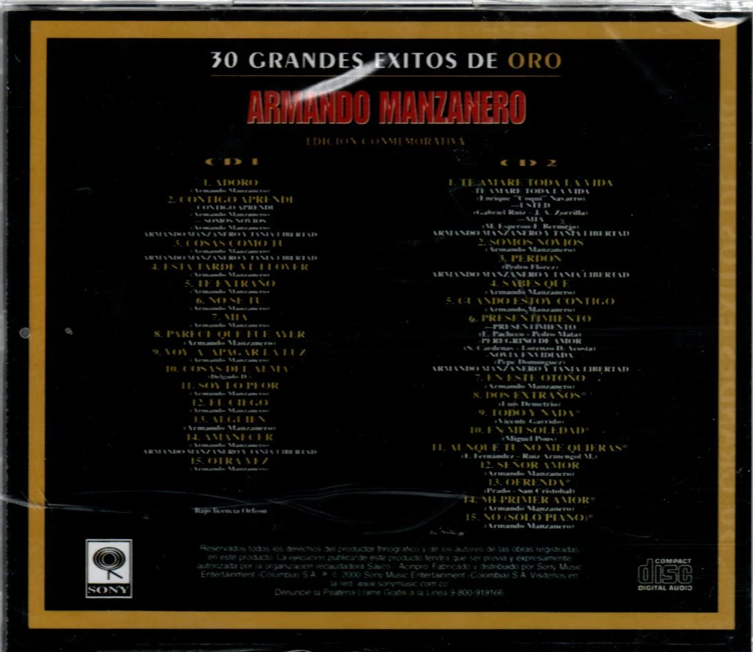 CDX2 Armando Manzanero - 30 Grandes Éxitos De Oro - Image 2