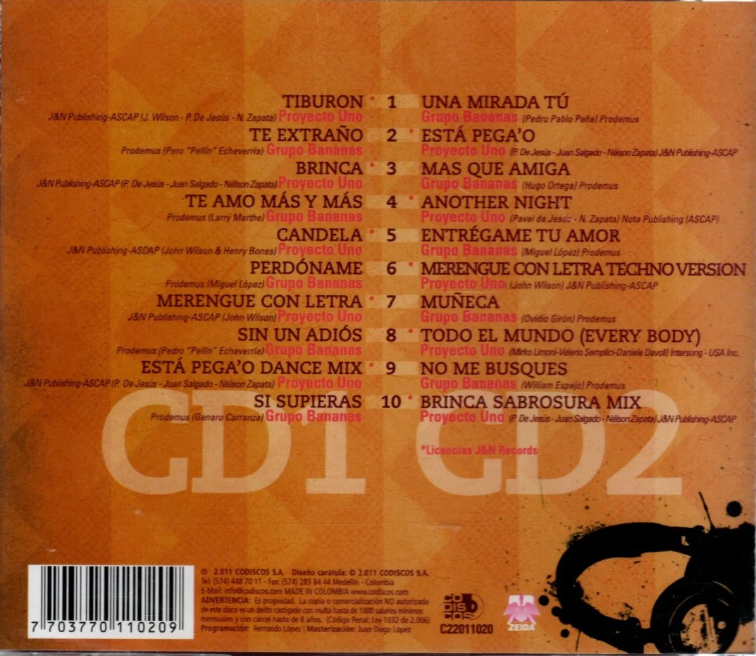 CD X2 De Proyecto Uno A Bananas - Image 2