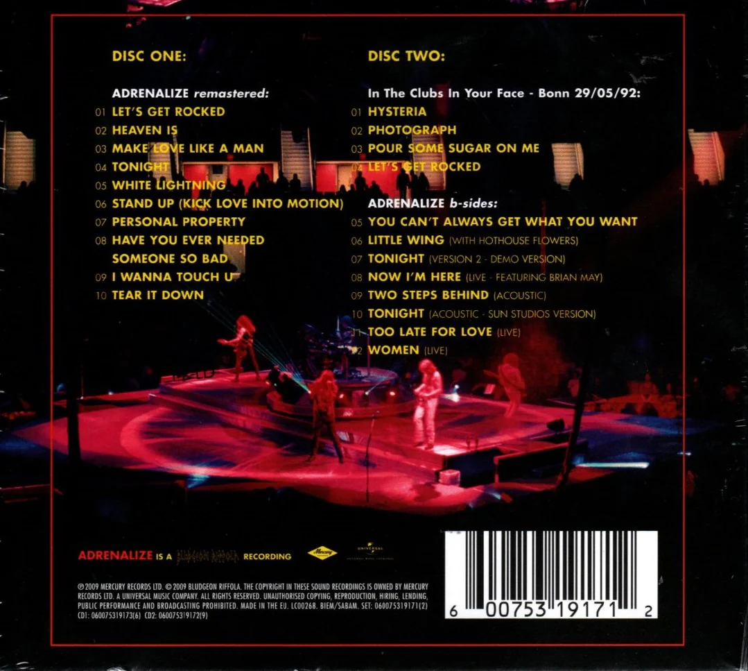 CDX2 Def Leppard – Adrenalize - Image 2