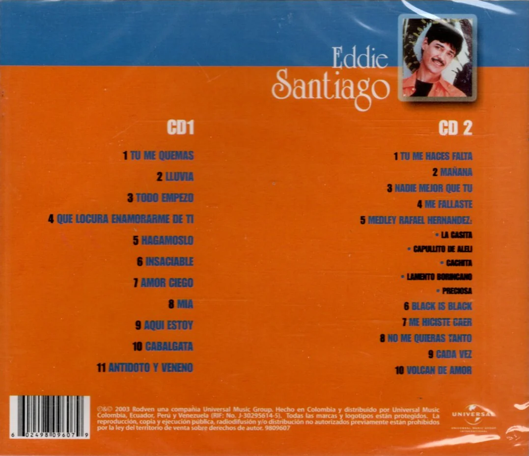 CD X2 Eddie Santiago – Grandes Exitos - Image 2