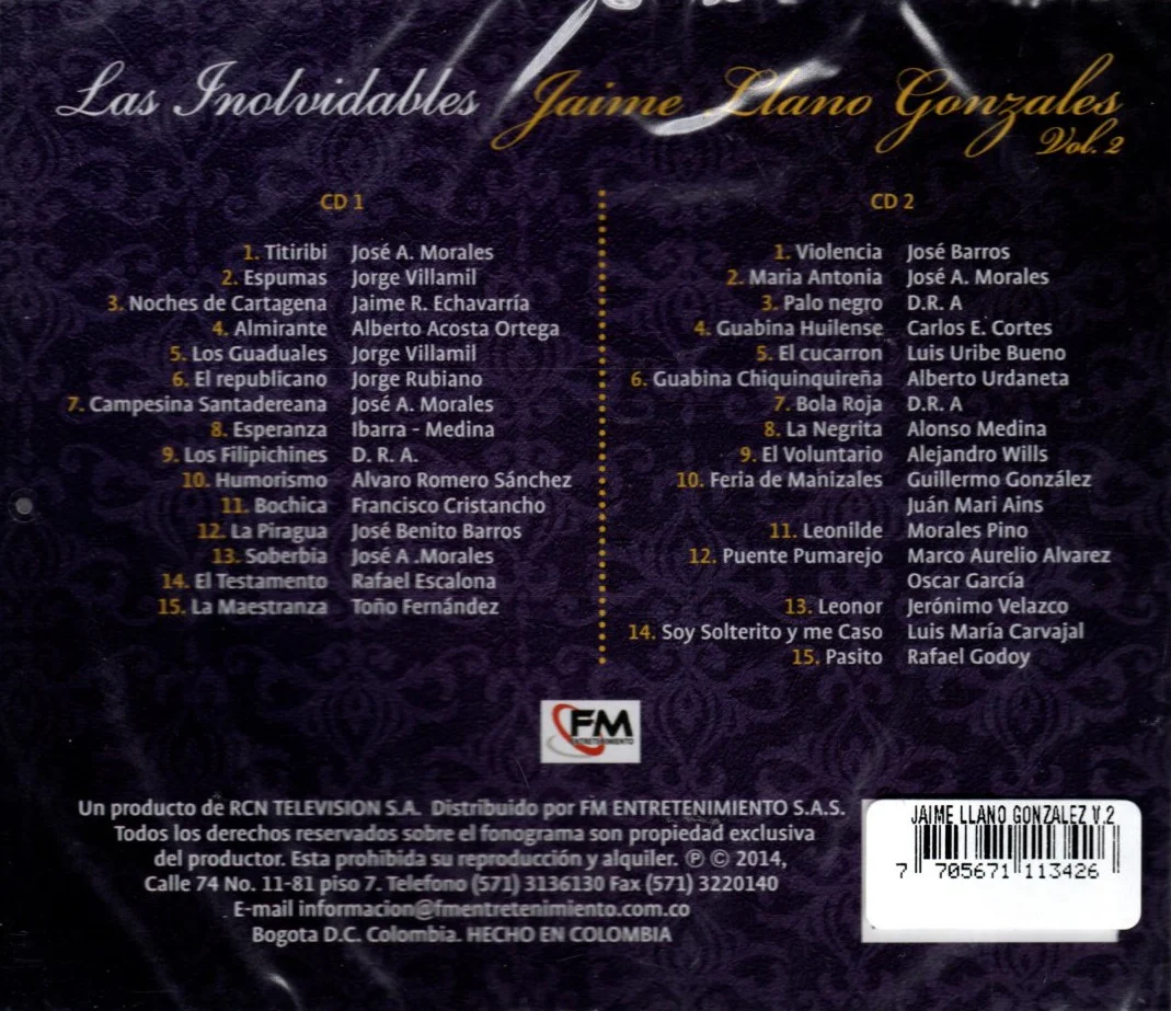 CDX2 Jaime Llano Gonzales - Las Inolvidables Vol 2 - Image 2