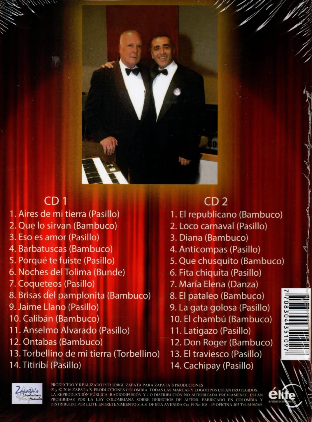 CD X2 Jaime Llano González / Jorge Zapata - Gracias Maestro - Image 2