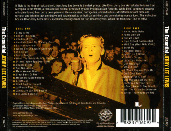 CD X2 Jerry Lee Lewis – The Essential Jerry Lee Lewis - Image 2