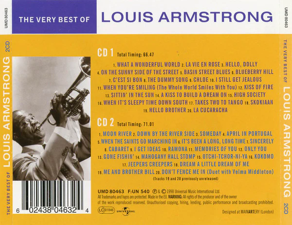 CDX2 Louis Armstrong – The Very Best Of Louis Armstrong - Image 2