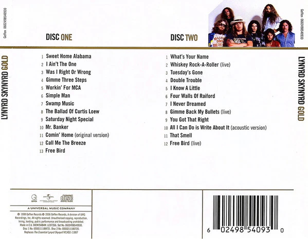 CD X2 Lynyrd Skynyrd – Gold - Image 2