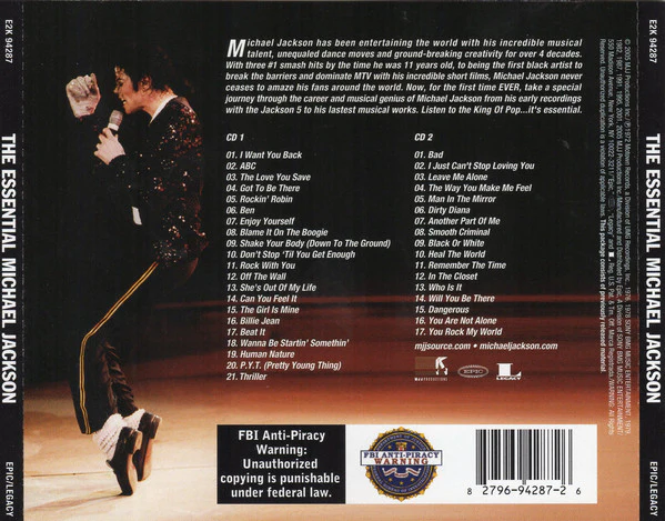 CDX2 Michael Jackson ‎– The Essential Michael Jackson - Image 2