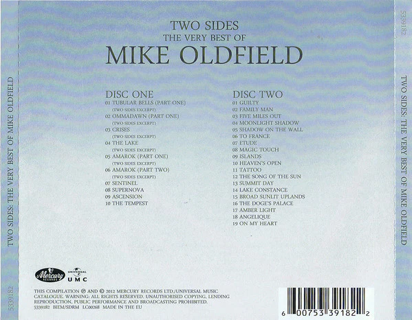 CD X2 Mike Oldfield – Two Sides (The Very Best Of Mike Oldfield) - Image 2