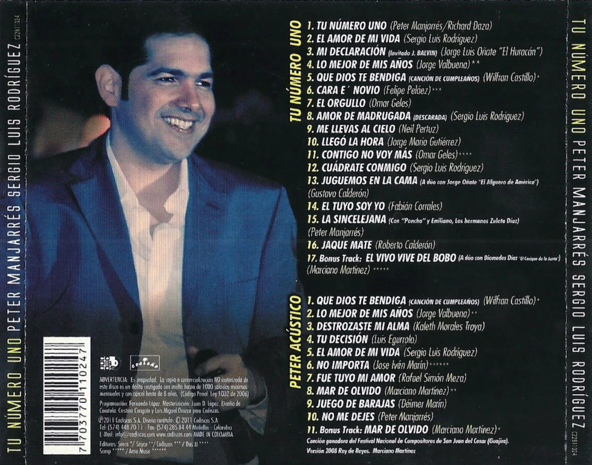 CDX2 Peter Manjarrez, Sergio Luis Rodríguez - Tu Número Uno - Image 2