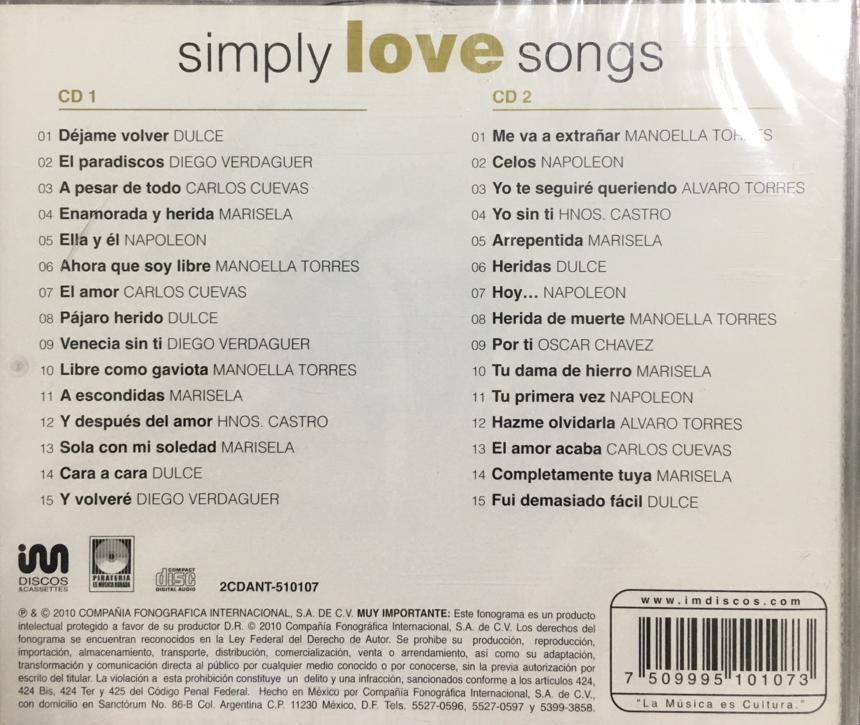 CDX2 Simply Love Songs - Double Golden Collection - Image 2