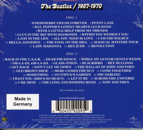 CD X2 The Beatles – 1967-1970 - Image 2