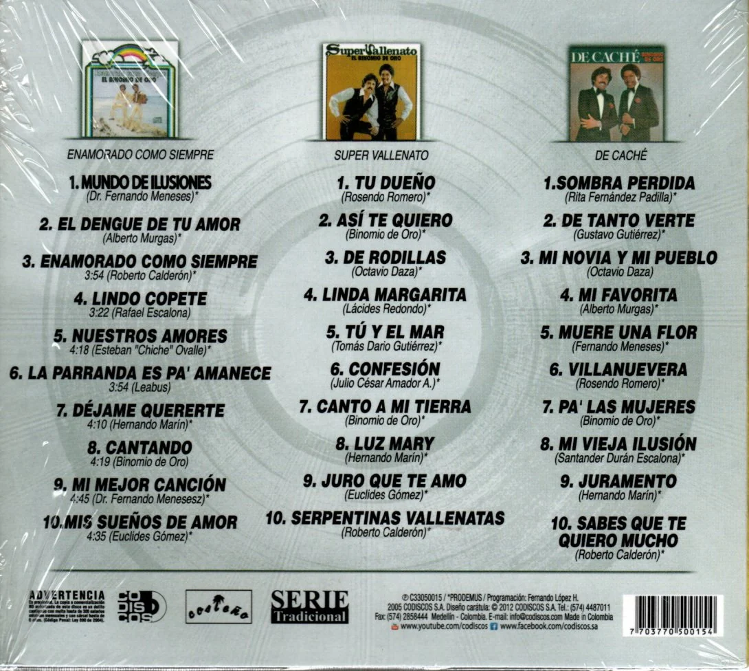 CD X3 Binomio De Oro - Serie Tradicional Vol 2 - Image 2