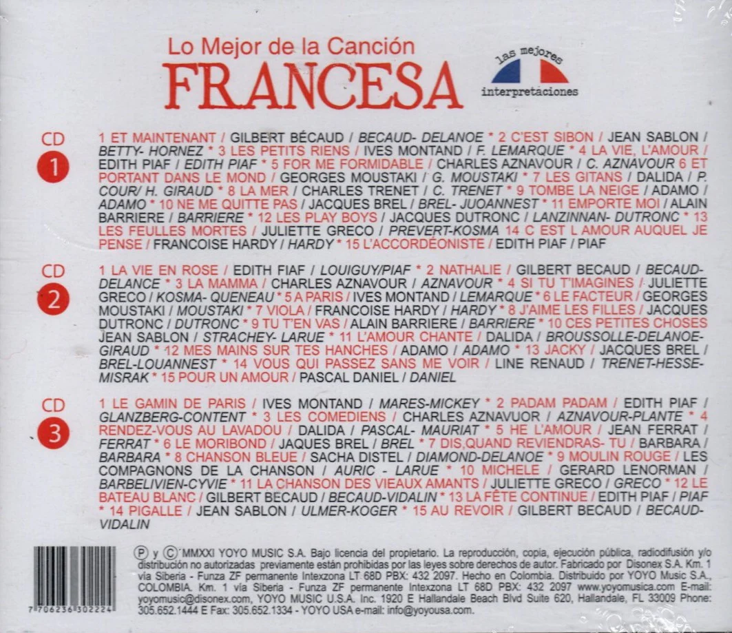 CDX3 Lo Mejor De La Canción Francesa - Image 2