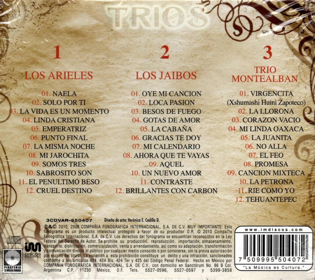 CDX3 Trios - Los Arieles, Los Jaibos, Trio Montealban - Image 2