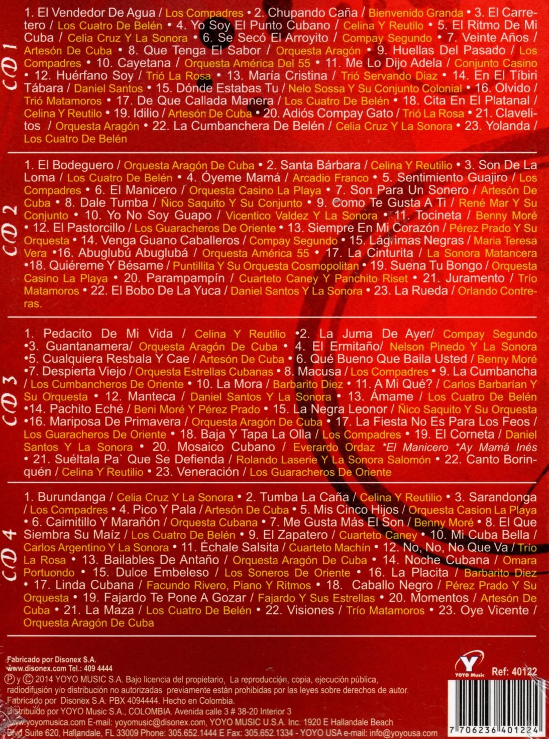 CDX4 Clásicos De La Música Cubana - Image 2