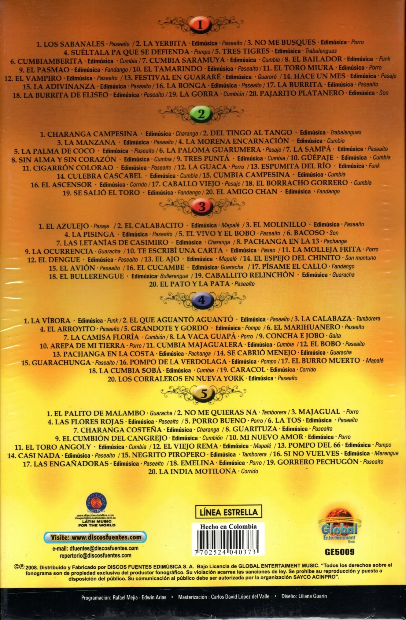 CD X5 Los Corraleros de Majagual - 100 éxitos - Image 2