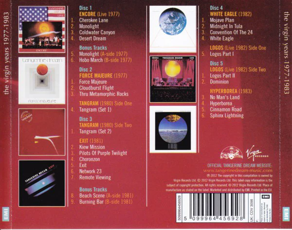 CD X5 Tangerine Dream – The Virgin Years 1977-1983 - Image 2