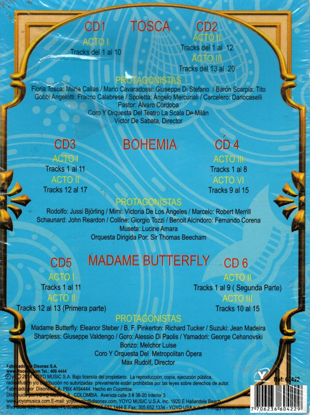CDX6 30 Operas Puccini -  Tosca - Bohemia - Madame Butterfly - Image 2