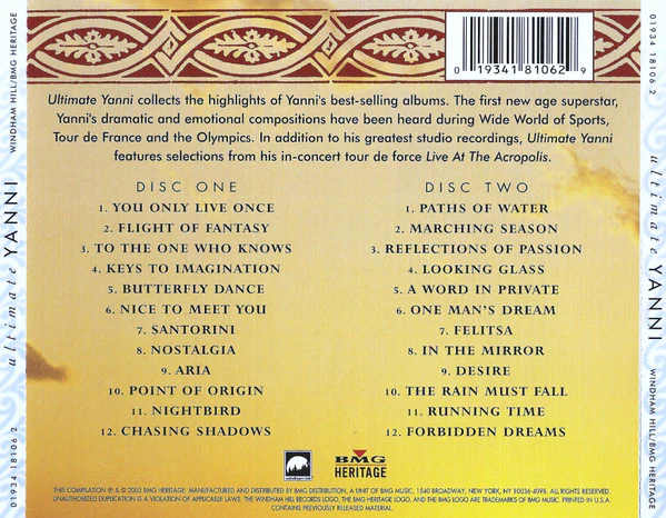 CD Yanni Ultimate - Yanni - Image 2