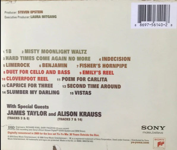 CD Yo-Yo Ma • Edgar Meyer • Mark O'Connor – Appalachian Journey - Image 2