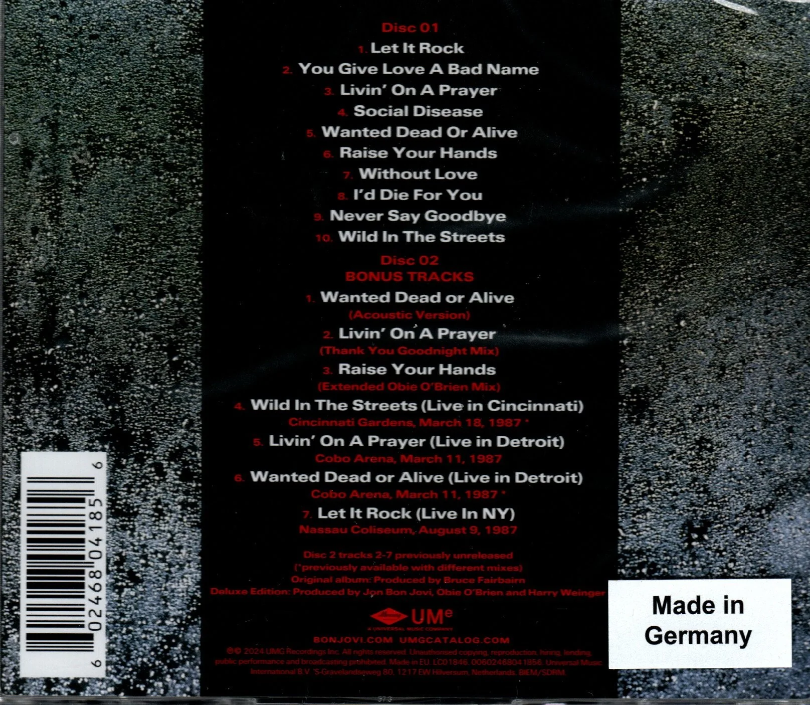 CDX2 Bon Jovi – Slippery When Wet - Image 2