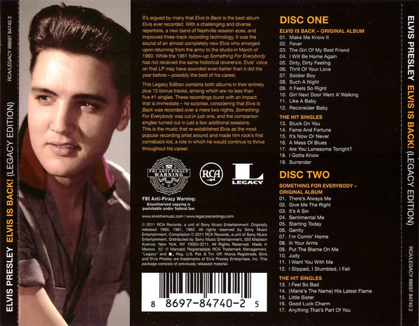 CDX2 Elvis Presley – Elvis Is Back! - Image 2