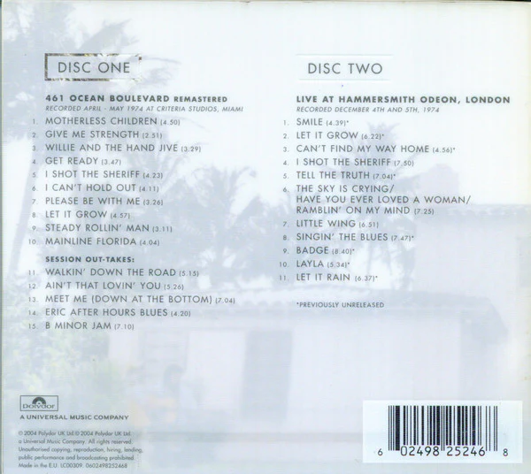 CDX2 Eric Clapton – 461 Ocean Boulevard - Image 2