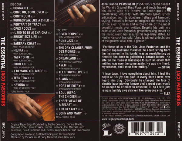 CDX2 Jaco Pastorius – The Essential Jaco Pastorius - Image 2