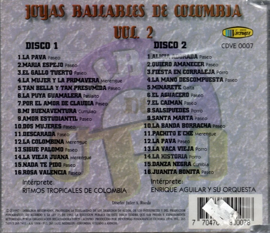 CDX2 Joyas Bailables De Colombia Vol. 2 - Image 2