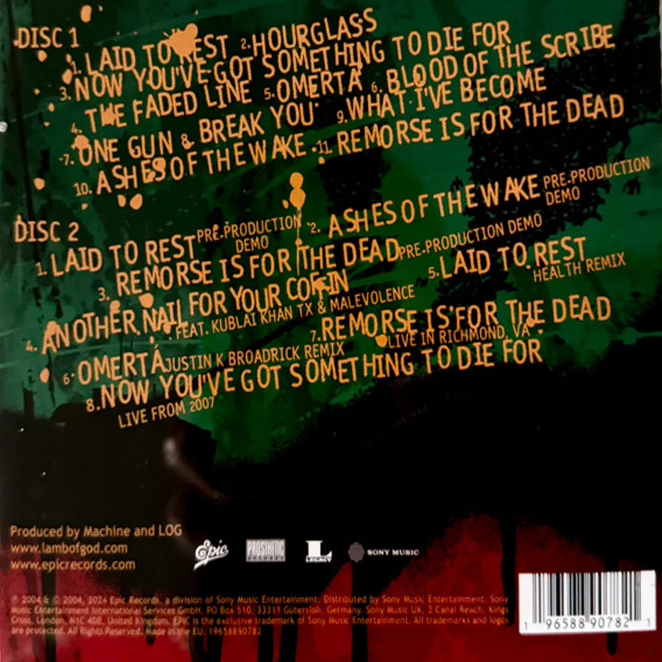 CDX2 Lamb Of God – Ashes Of The Wake - Image 2