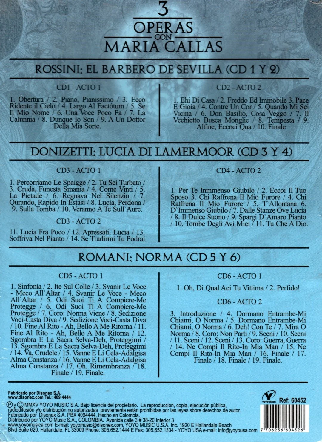 CDx6  3 Operas Con Maria Callas - Image 2