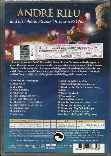 DVD André Rieu And His Johan Strauss Orchestra & Choir – Under The Stars (Live In Maastricht V) - Image 2