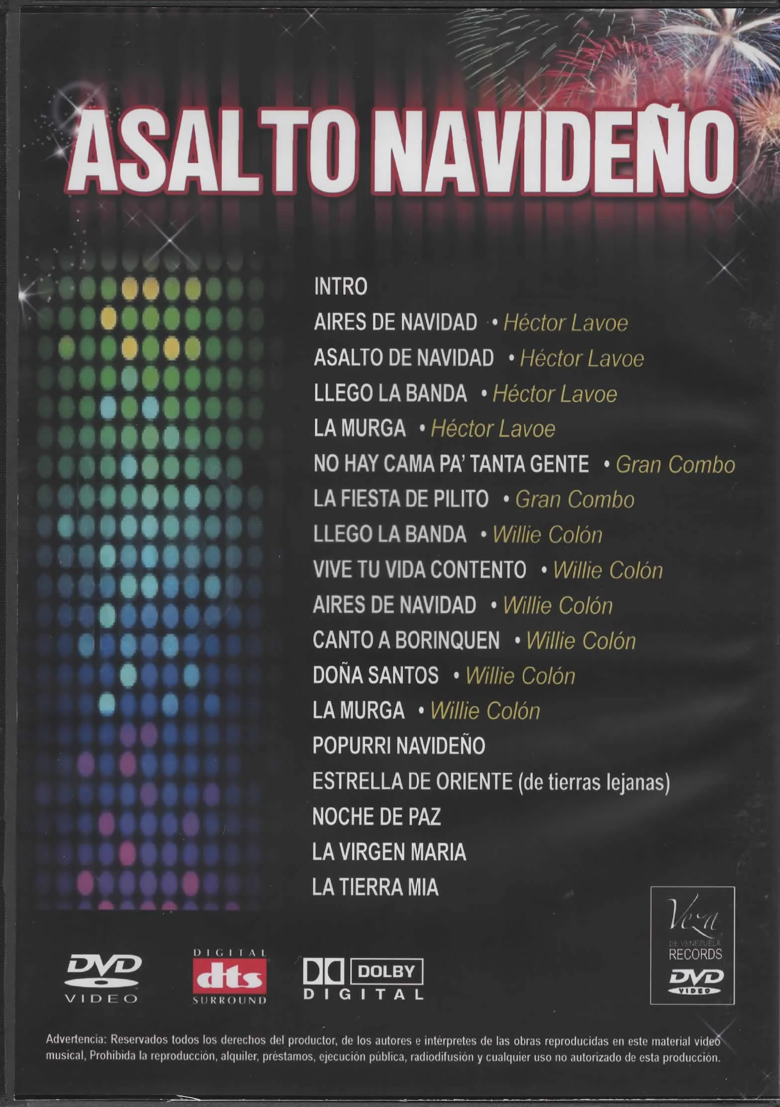 DVD Asalto navideño Hector Lavoe el gran combo Willie Colon 2 - Image 2