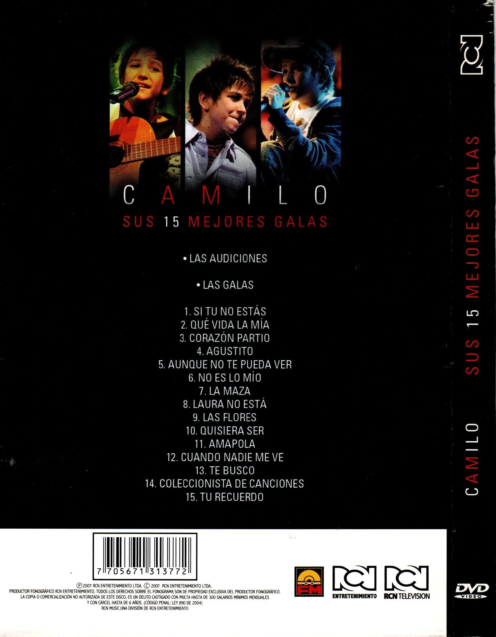 DVD CAMILO SUS 15 MEJORES GALAS - Image 2