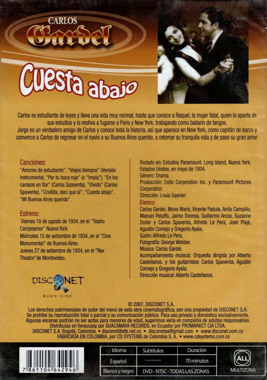 DVD Carlos Gardel - Cuesta abajo - Image 2