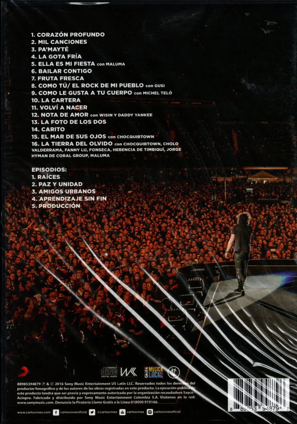 DVD Carlos Vives - Amigos desde el estadio el Campín de Bogotá - Image 2