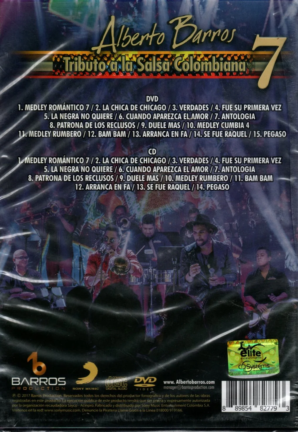DVD+CD Alberto Barros - Tributo A La Salsa Colombiana 7 - Image 2