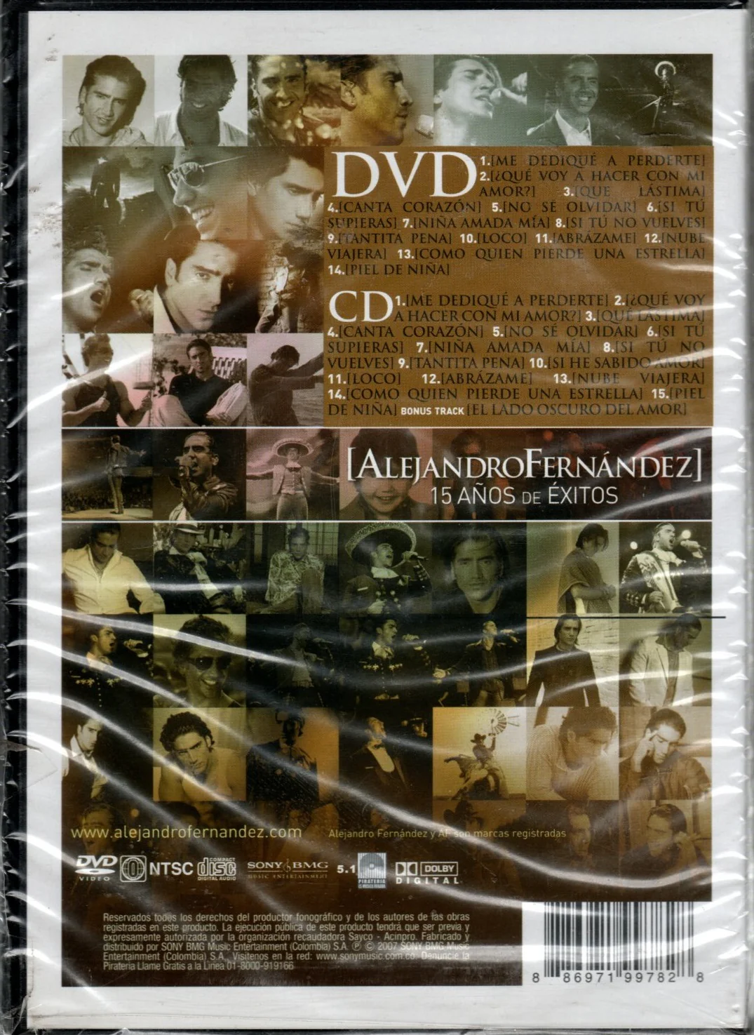 DVD +CD Alejandro Fernández – 15 Años De Éxitos - Image 2