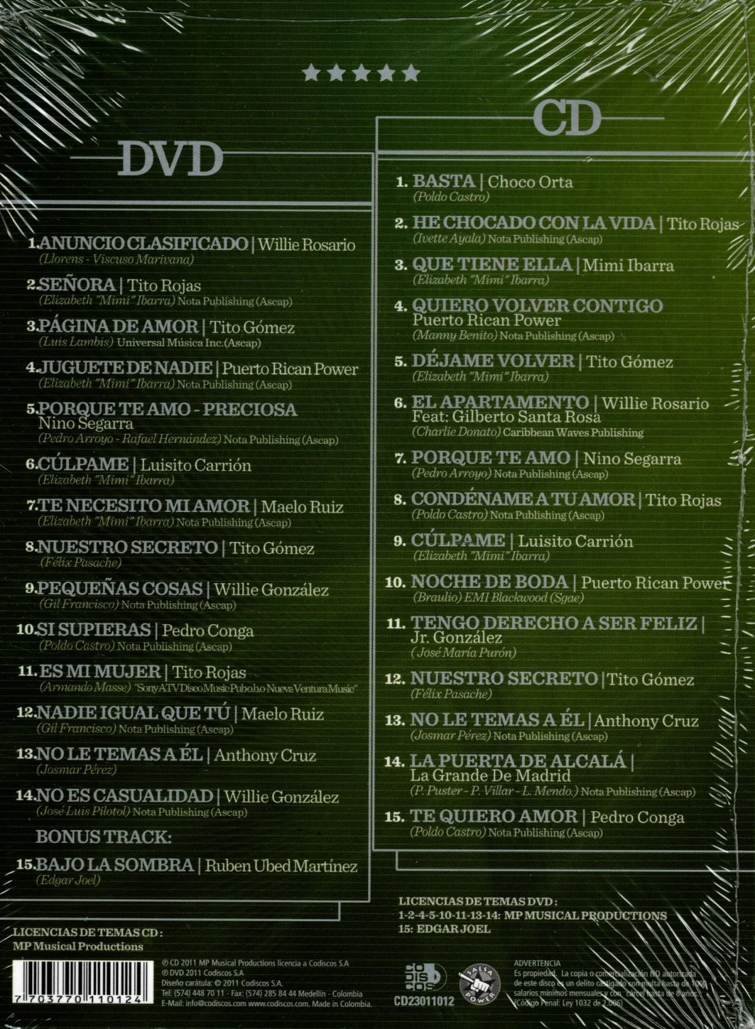 CD+DVD Serie Platino - Las Estrellas De La Salsa - Image 2