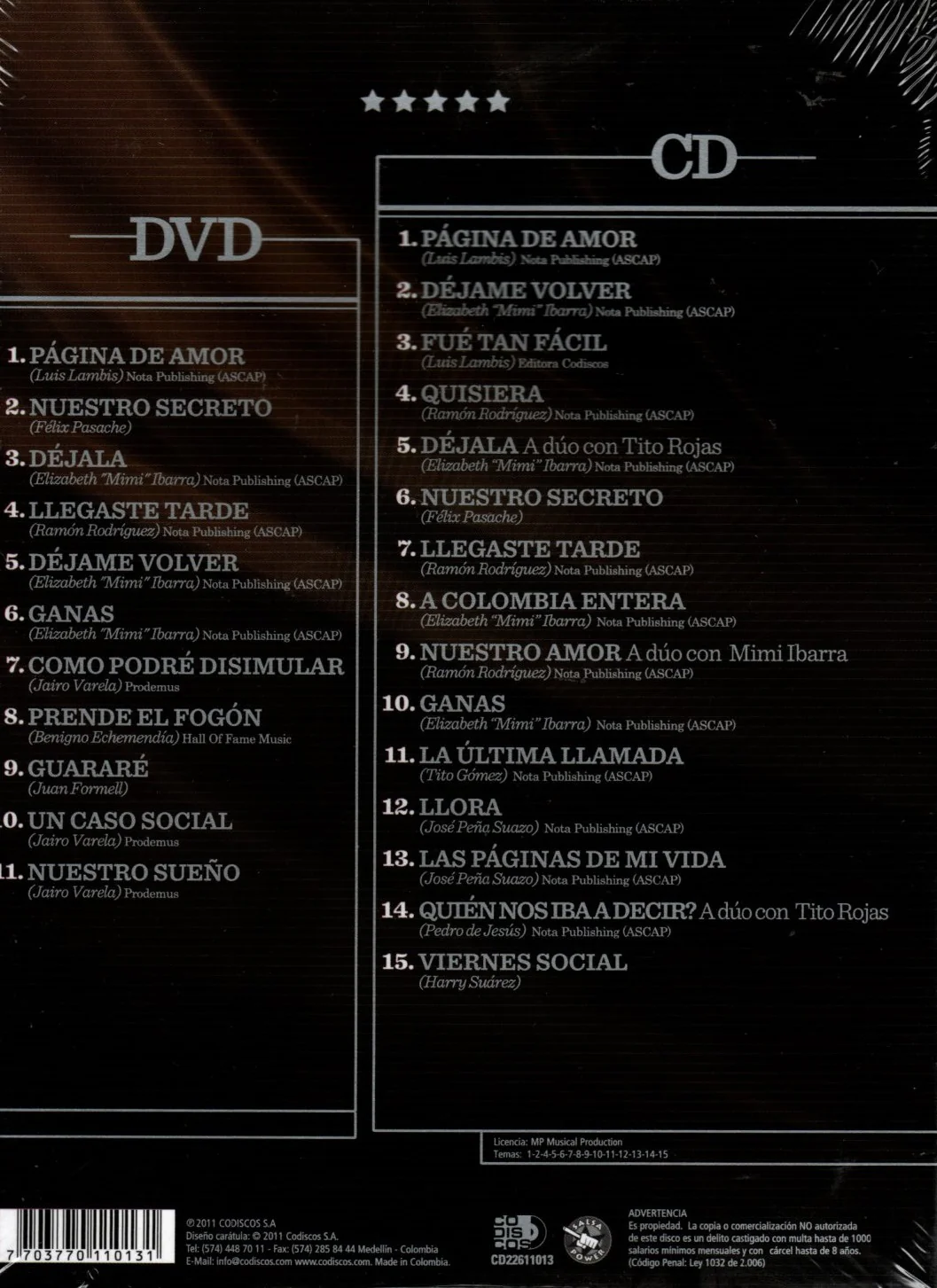 DVD + CD Serie Platino - Tito Gomez - Image 2
