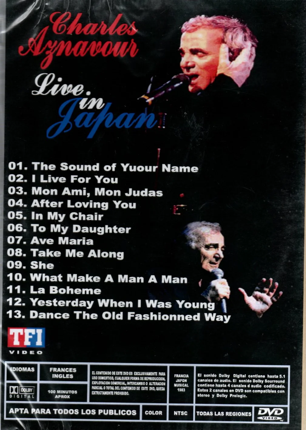 DVD Charles Aznavour - Live in Japan - Image 2