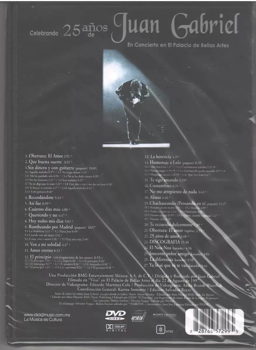 DVD Cleberando 25 años de Juan Gabriel - Image 2