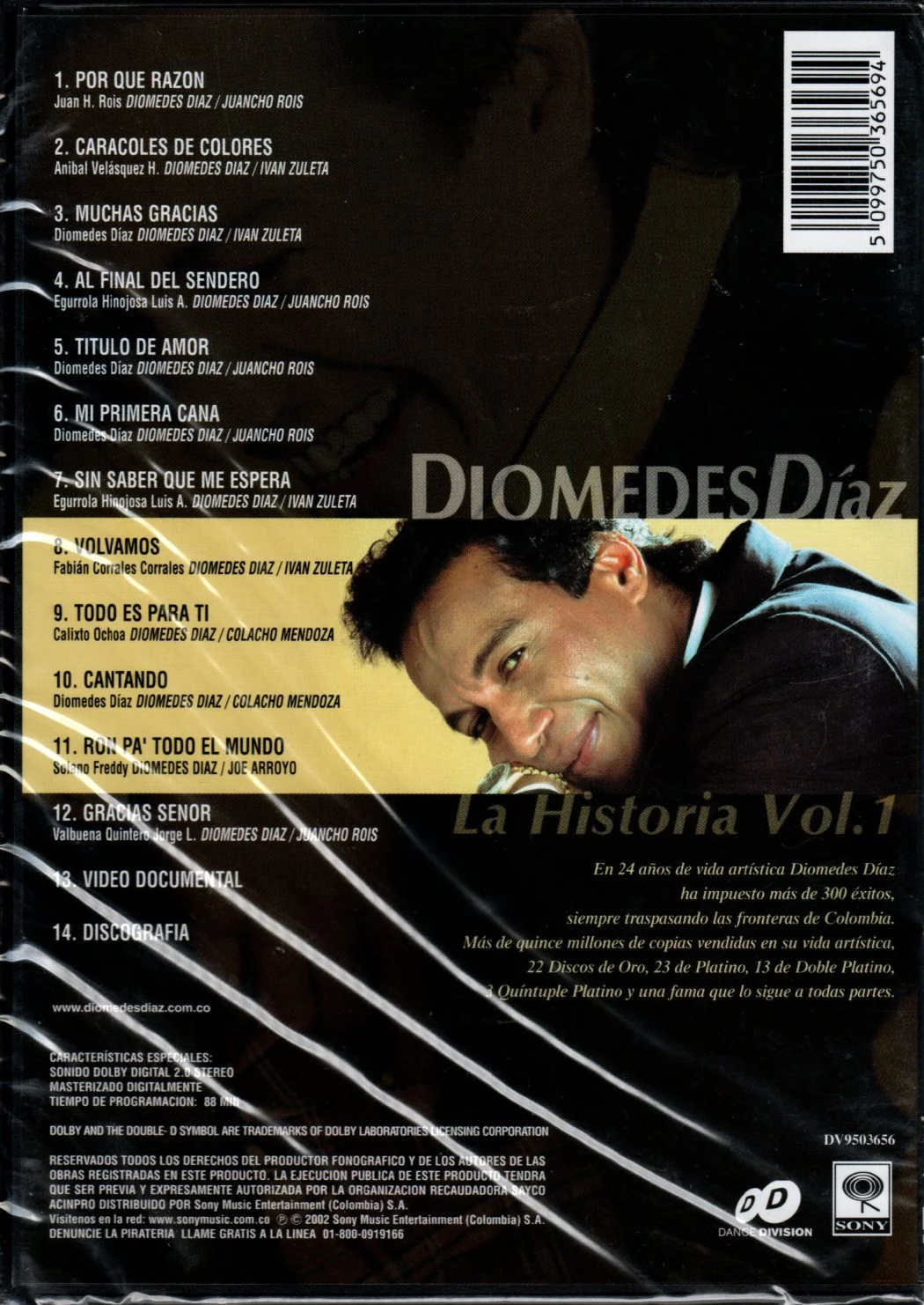 DVD Diomedes Díaz - La Historia Vol 1 - Image 2