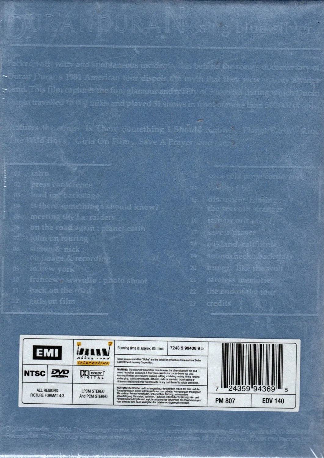 DVD Duran Duran - Sing Blue Silver - Image 2