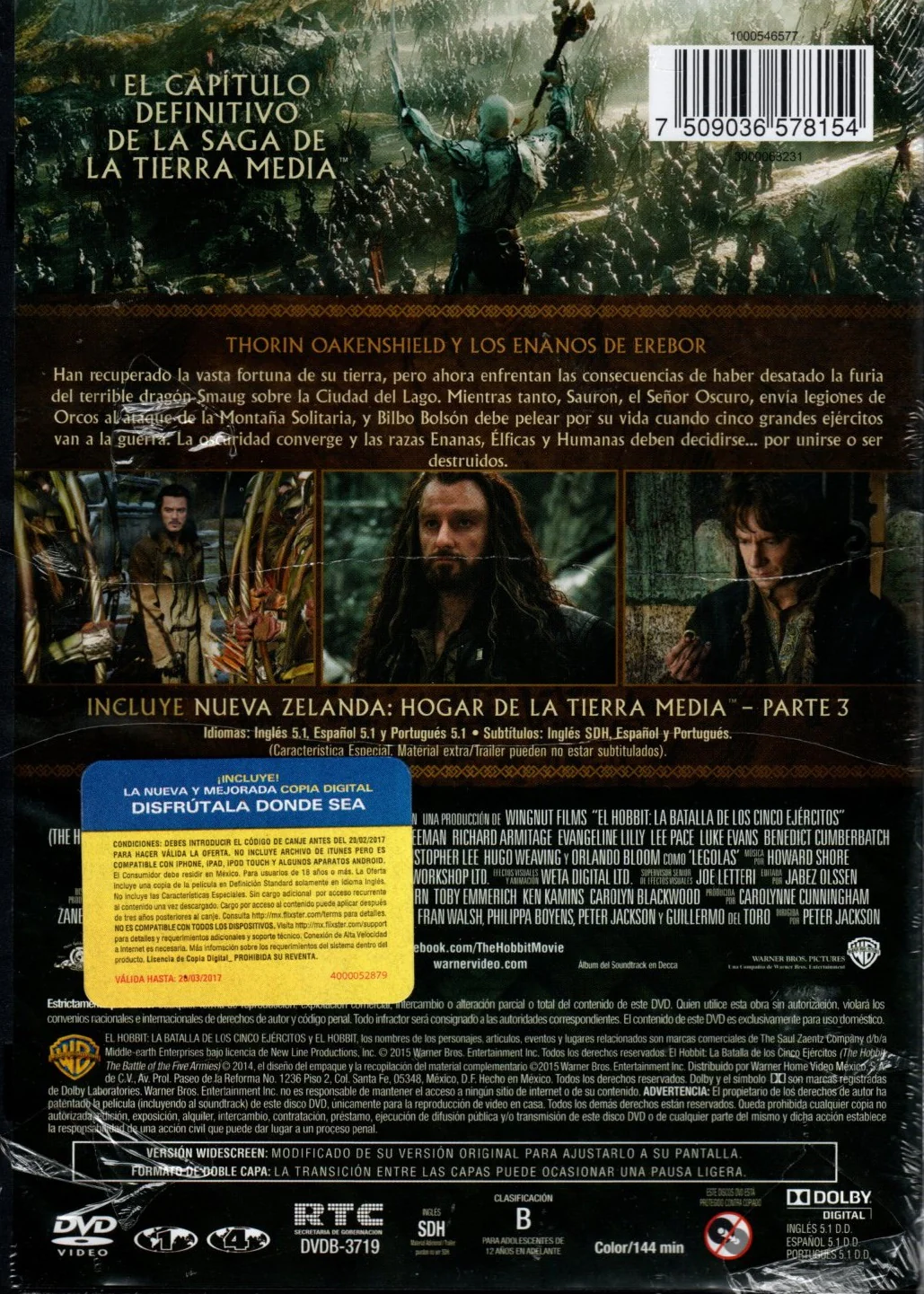 DVD El Hobbit - La Batalla de los cinco ejercitos - Image 2