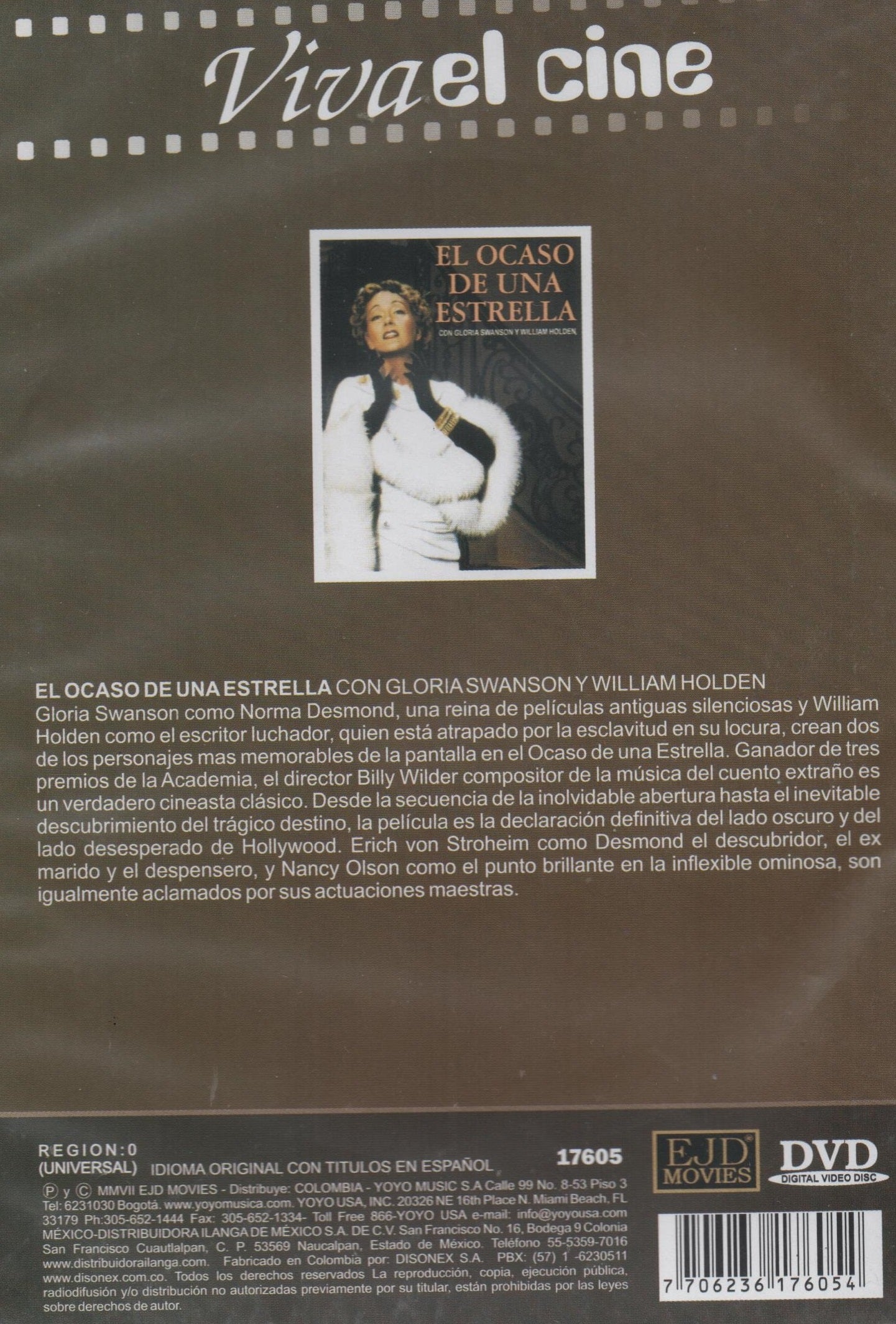 DVD Glorioa swanson/ William holden - El ocaso de una estrella - - Image 2