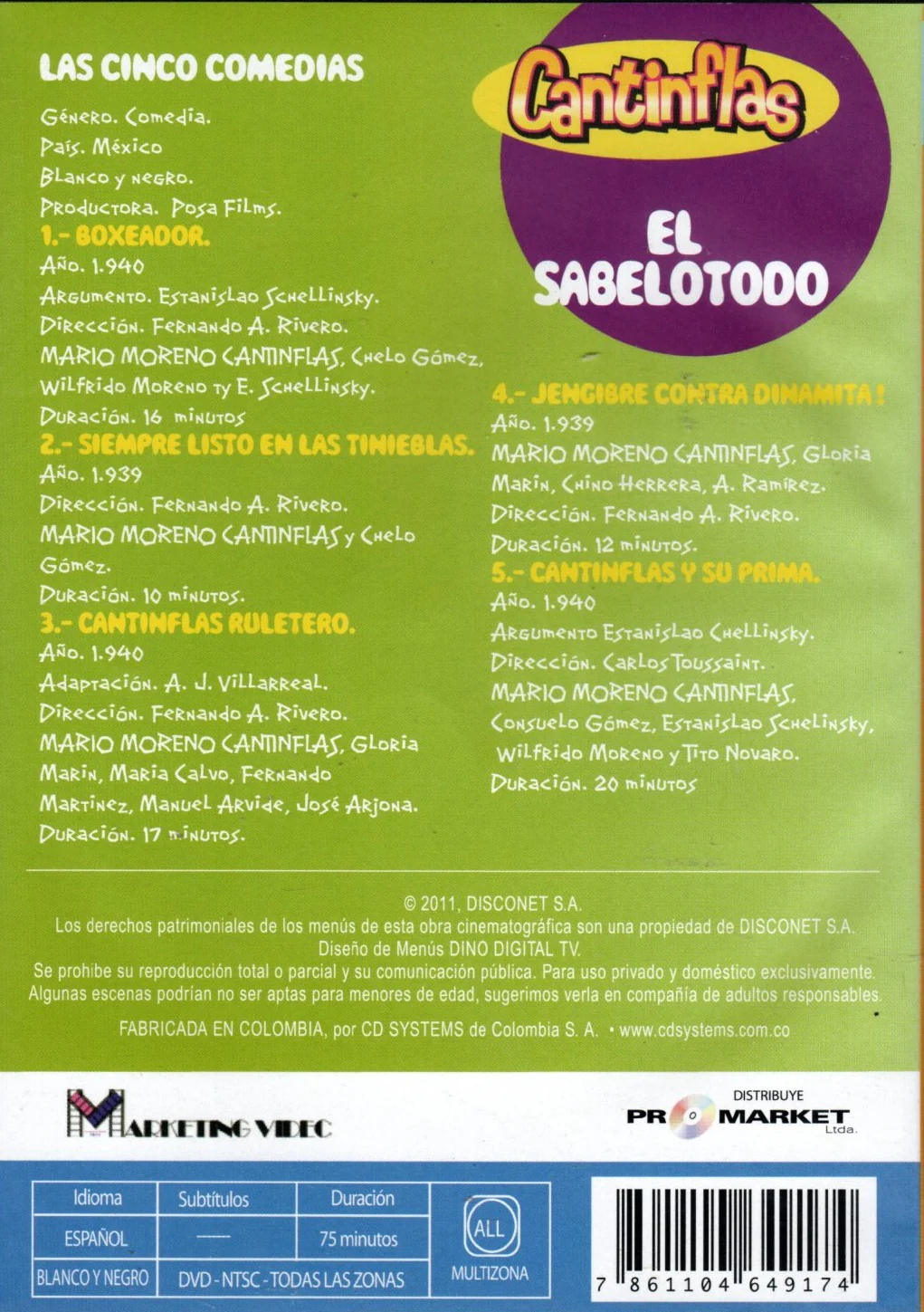 DVD El Sabelotodo - Cantinflas - Image 2