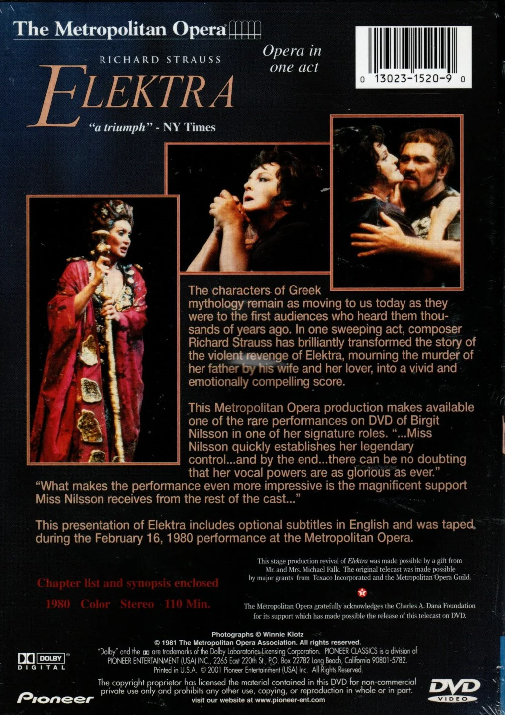 DVD Elektra - The Metropolitan Opera - Image 2