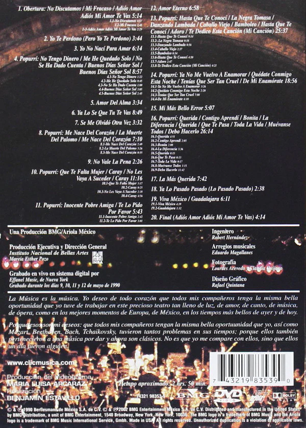 DVD Juan Gabriel – En El Palacio De Bellas Artes - Image 2