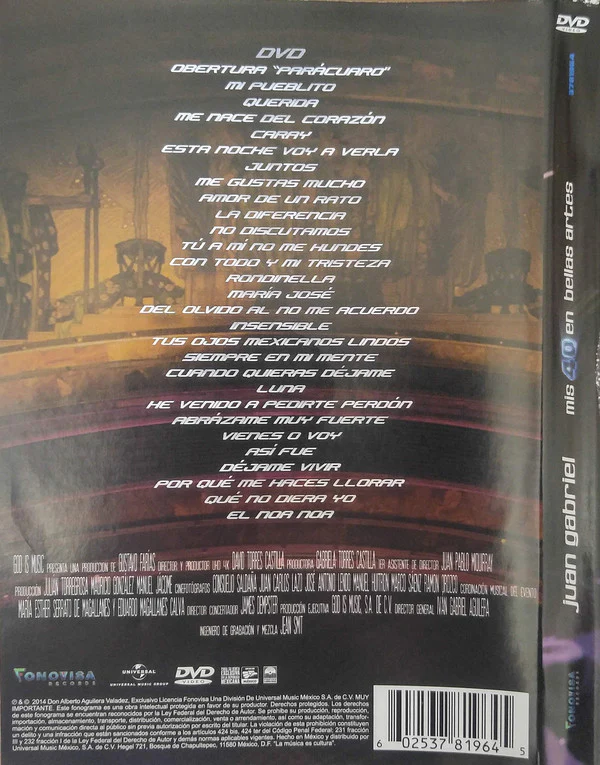 DVD Juan Gabriel – Mis 40 En Bellas Artes - Image 2