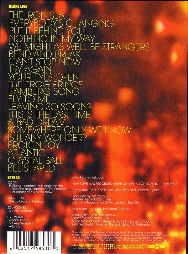 DVD Keane ‎– Live - Image 2
